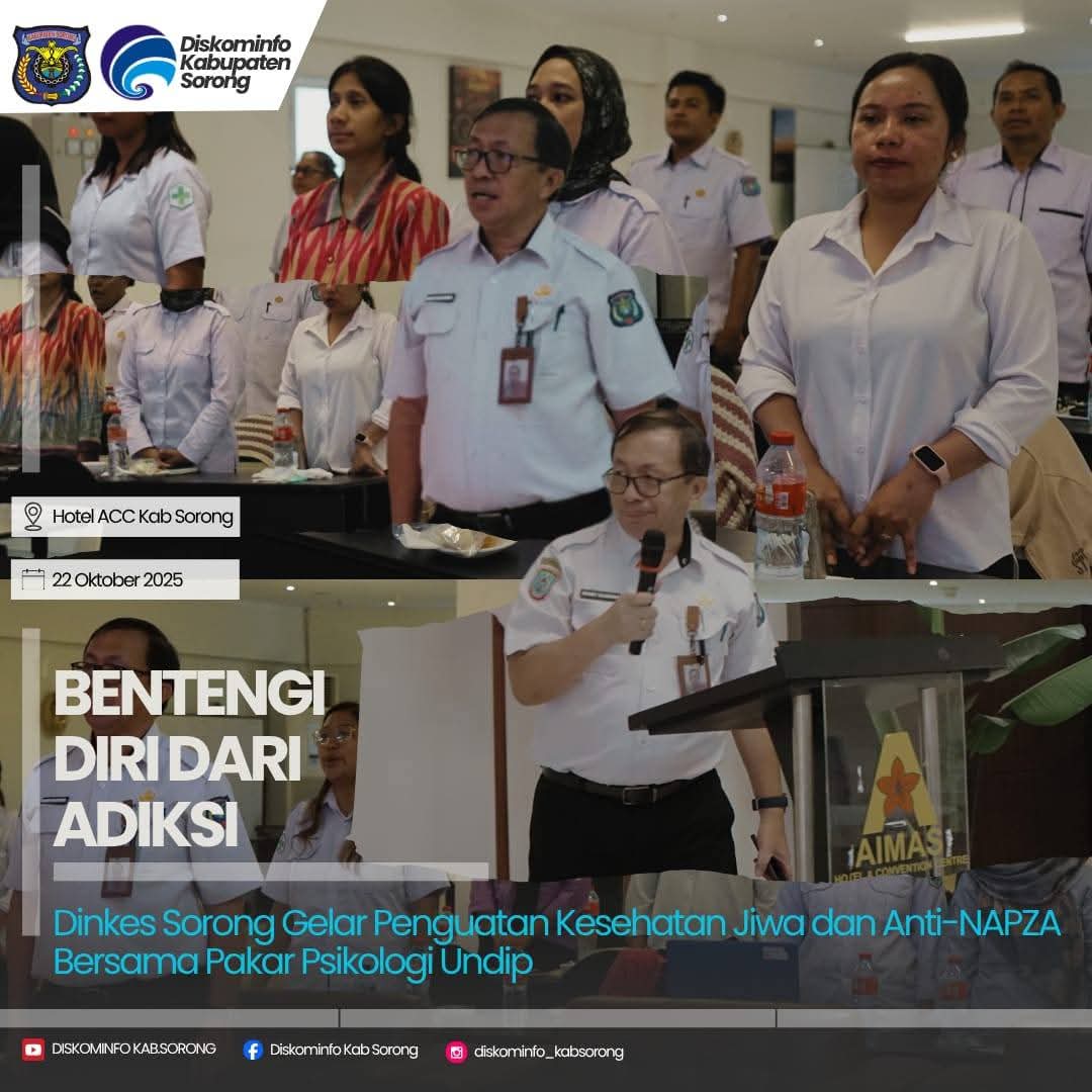 SEHAT JIWA, LAWAN NAPZA: Dinkes Sorong Hadirkan Pakar Psikologi Undip untuk Konsolidasi Strategis