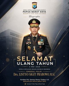 Wakapolda Papua Barat Daya Ucapkan Selamat Ulang Tahun kepada Kapolri Jenderal Listyo Sigit Prabowo
