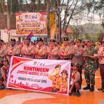 Dirbinmas Polda PBD Hadiri Upacara Pelepasan Kontingen Pramuka Menuju Jambore Nasional XII Tahun 2026