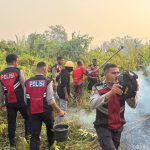 Karhutla Klalin 6 Mengganas, Dit Samapta Polda PBD Bergerak Cepat
