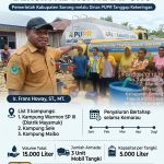PUPR Kabupaten Sorong Salurkan 15.000 Liter Air Bersih ke Tiga Kampung